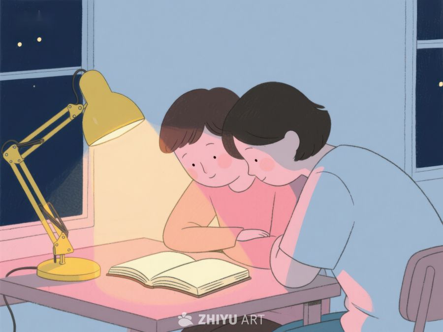 温馨夜晚，母子共读 881