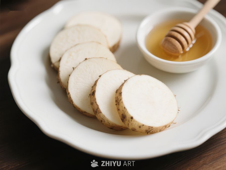 白萝卜切片配蜂蜜 7