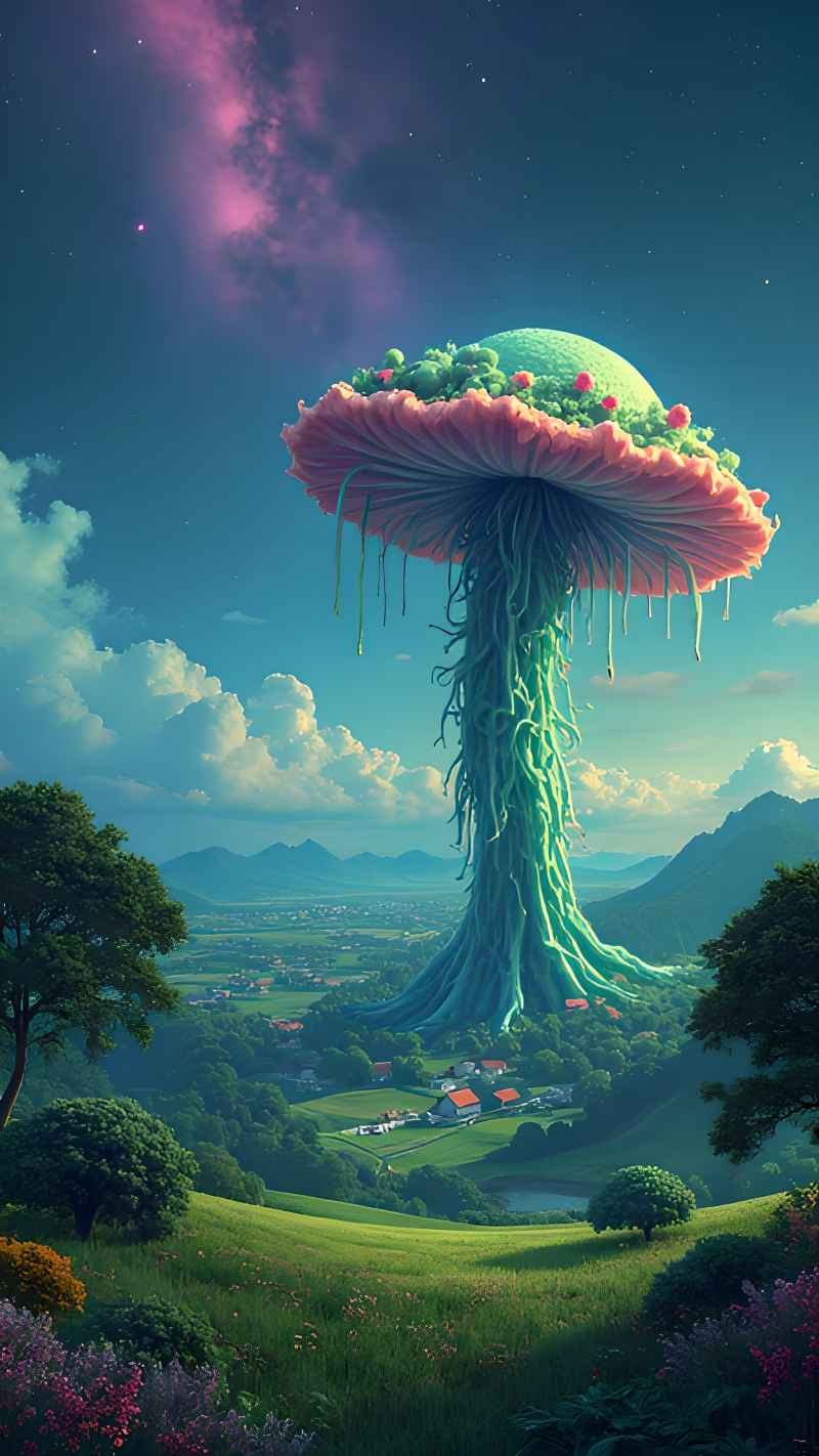 未来风格大自然森林超自然风景画质 51