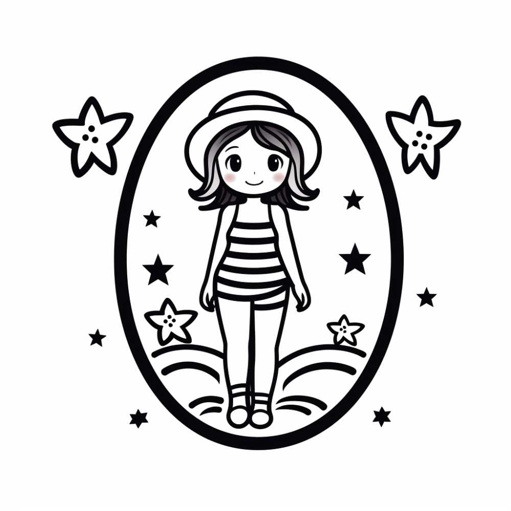 女孩头像线稿图标画像