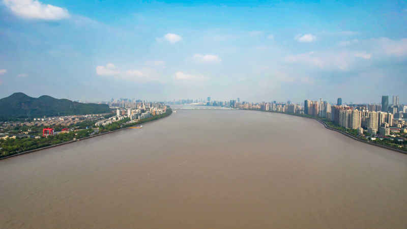 浙江杭州城市风光航拍摄影图 