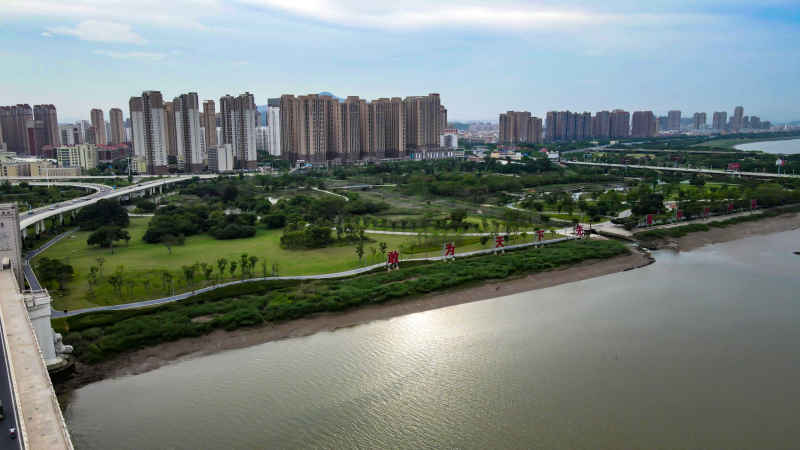 福建泉州城市风光航拍图 