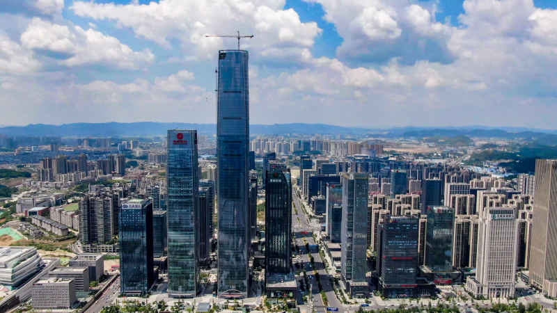 贵州贵阳城市建设航拍摄影图