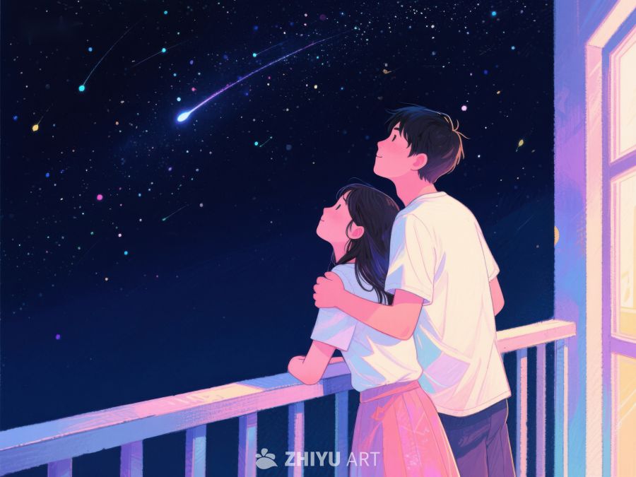 夜空下相拥的恋人 1056