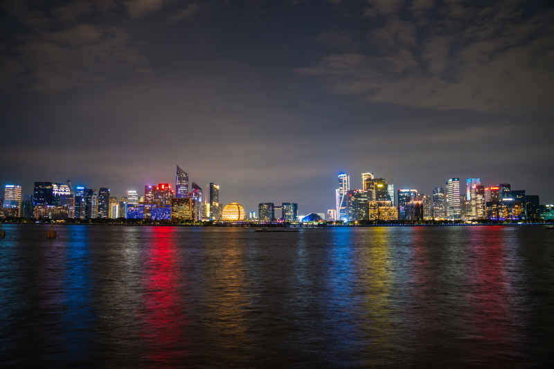 浙江杭州钱江新城夜景