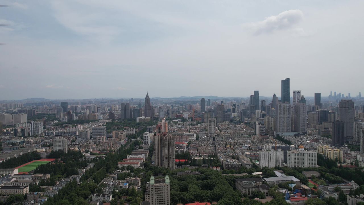 江苏南京城市风光航拍 