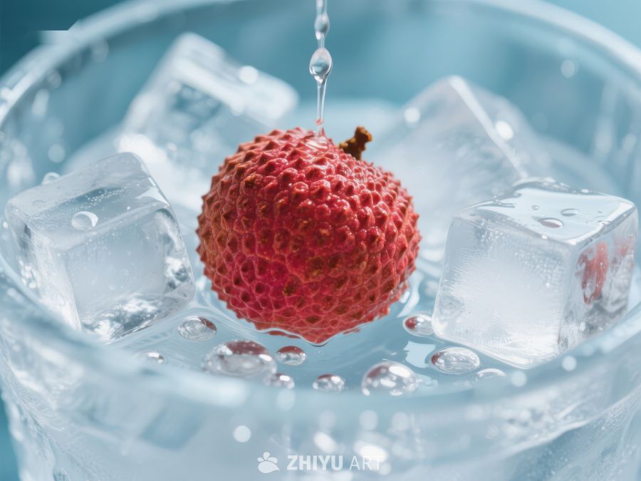 冰块中滴水的荔枝 21