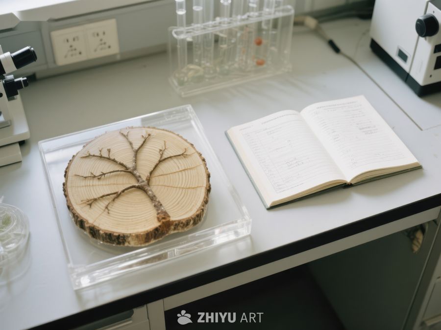 实验室中的树轮样本与书籍 471