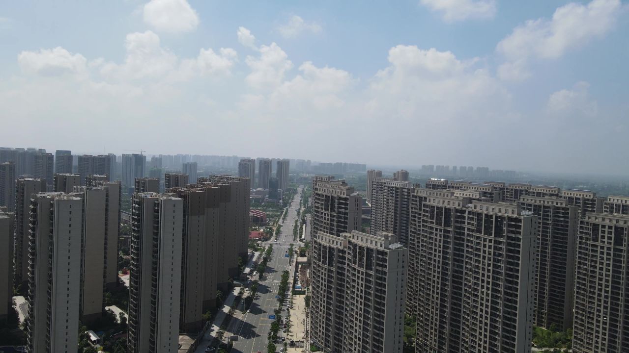 湖北荆州城市风光地标建筑航拍 