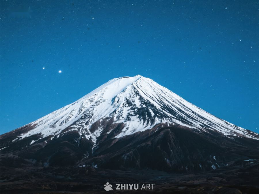 夜空下的雪山 388