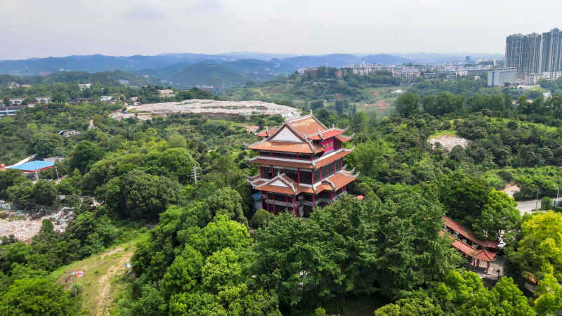 湖北宜昌城市风光航拍摄影图