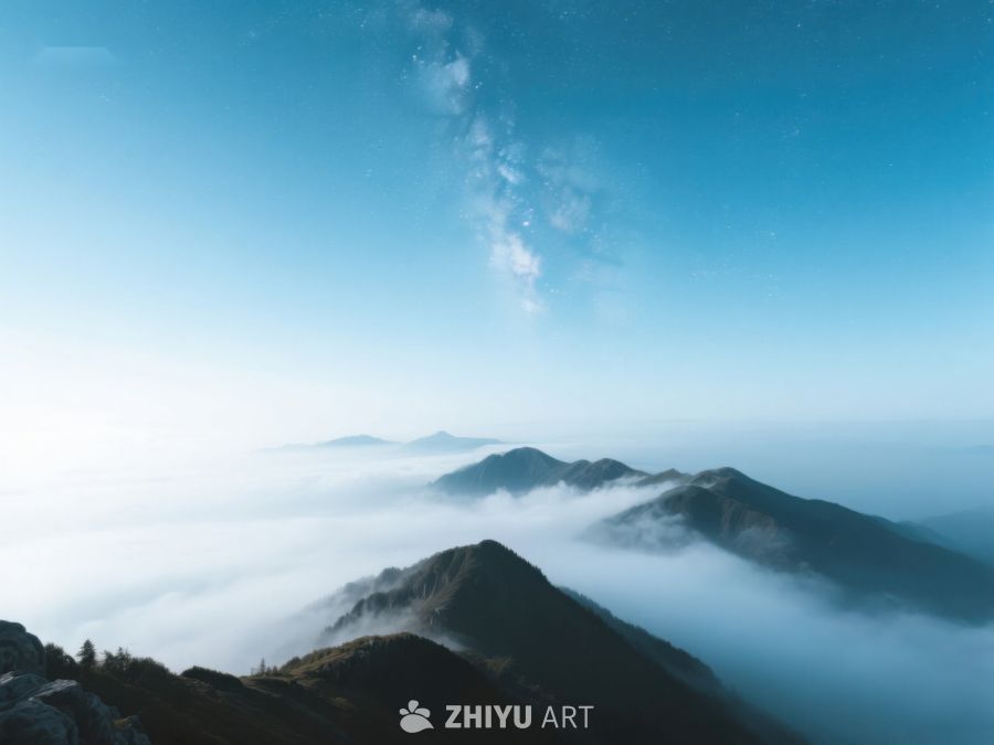 云海之上，山峰隐现 606