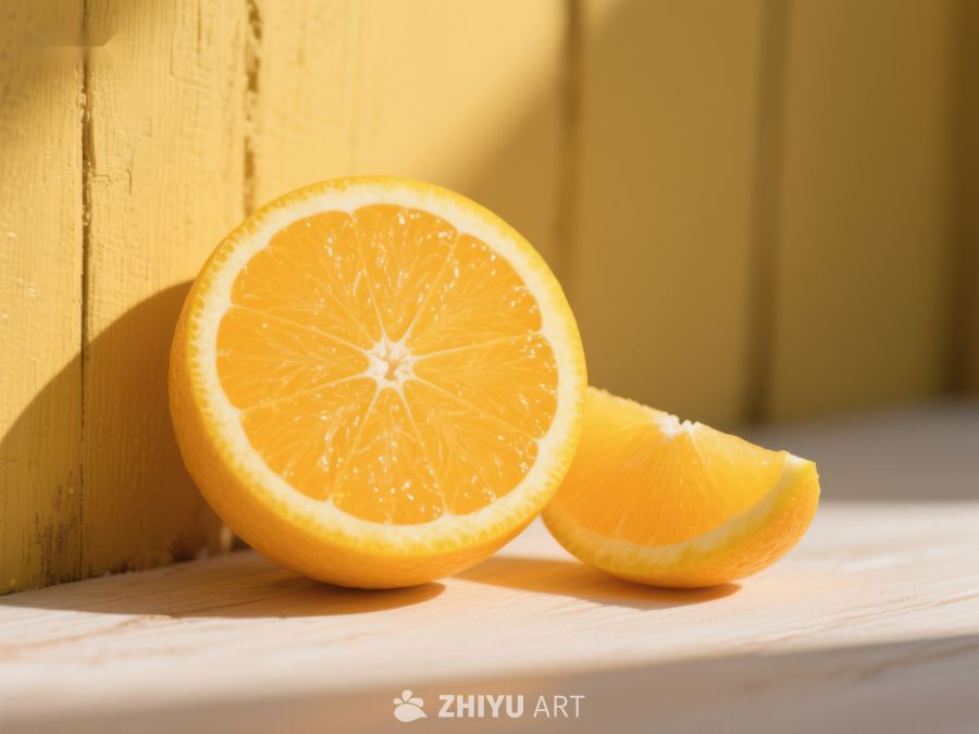 阳光下的橙子切片 760