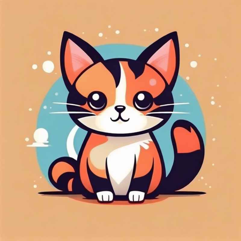 小花猫唯美插画 103