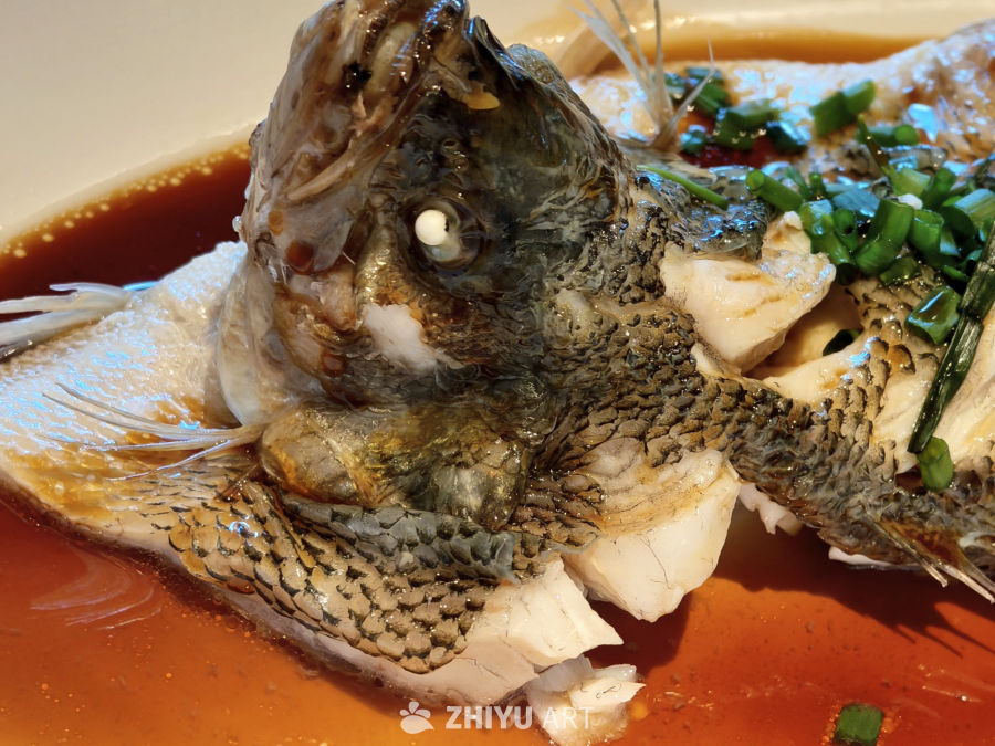 美味点清蒸鲈鱼素材