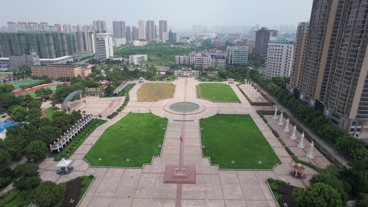 安徽滁州城市风光航拍 