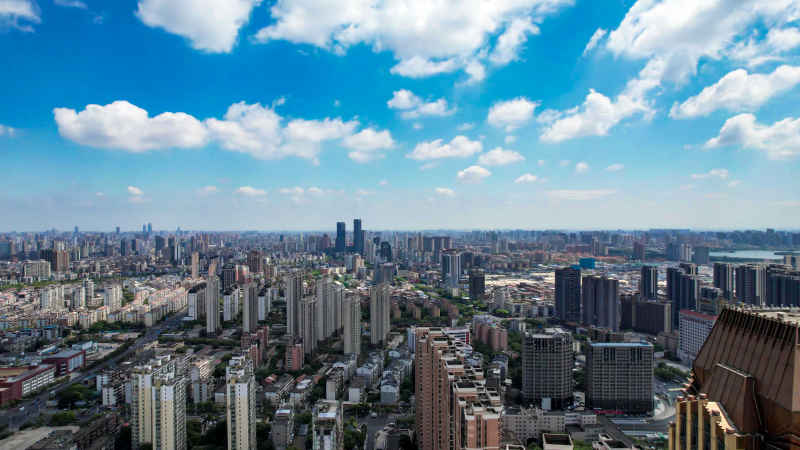江西南昌城市风光航拍摄影图