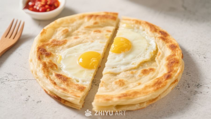 蛋黄煎饼，美味早餐