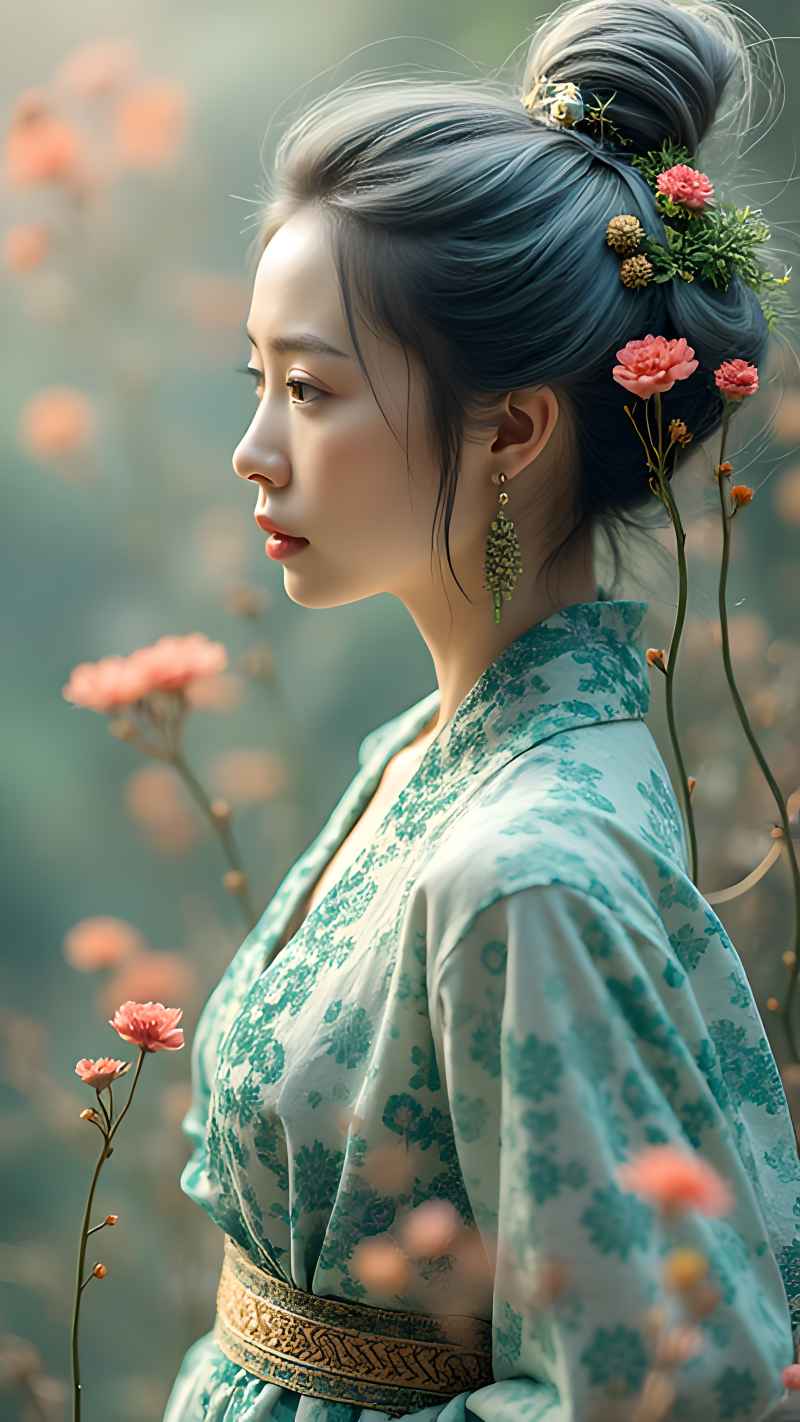 森林系列五颜六色古风艺术美女 51