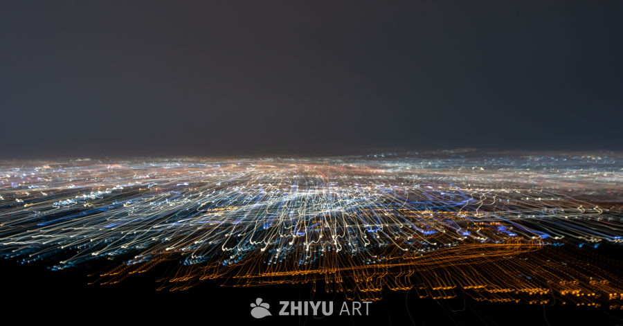 夜幕下的光之舞动