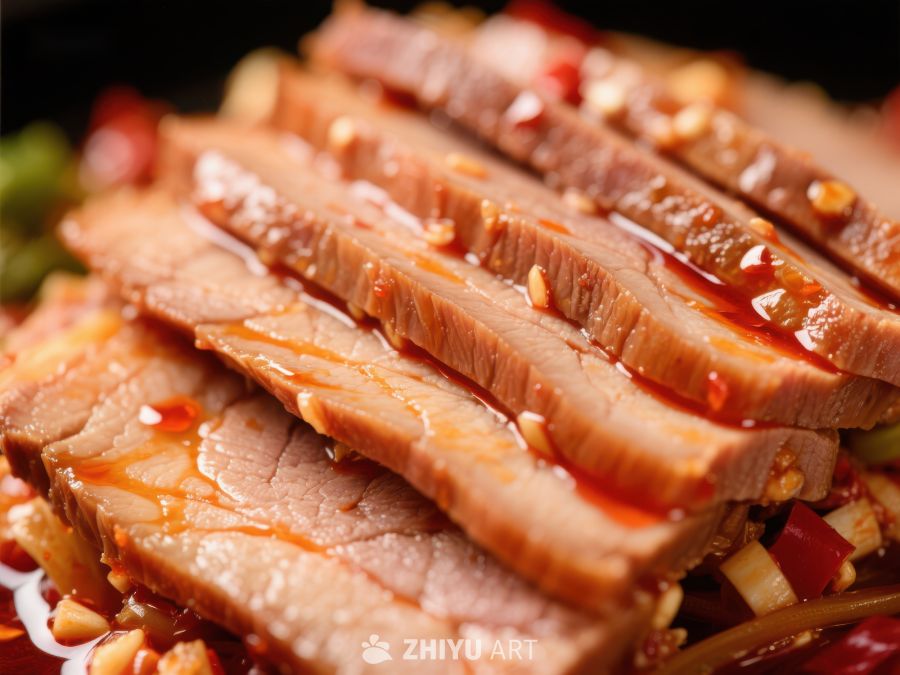 麻辣牛肉片特写 955