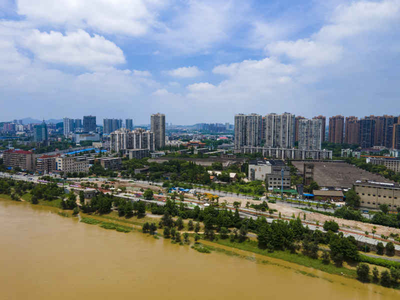 湖南株洲城市风光航拍