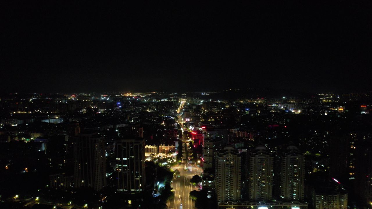 福建福州城市风光航拍 