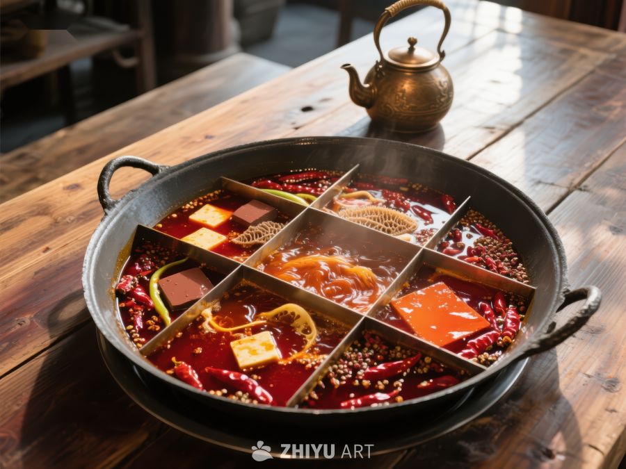 六格火锅，麻辣鲜香，色香味俱全 363