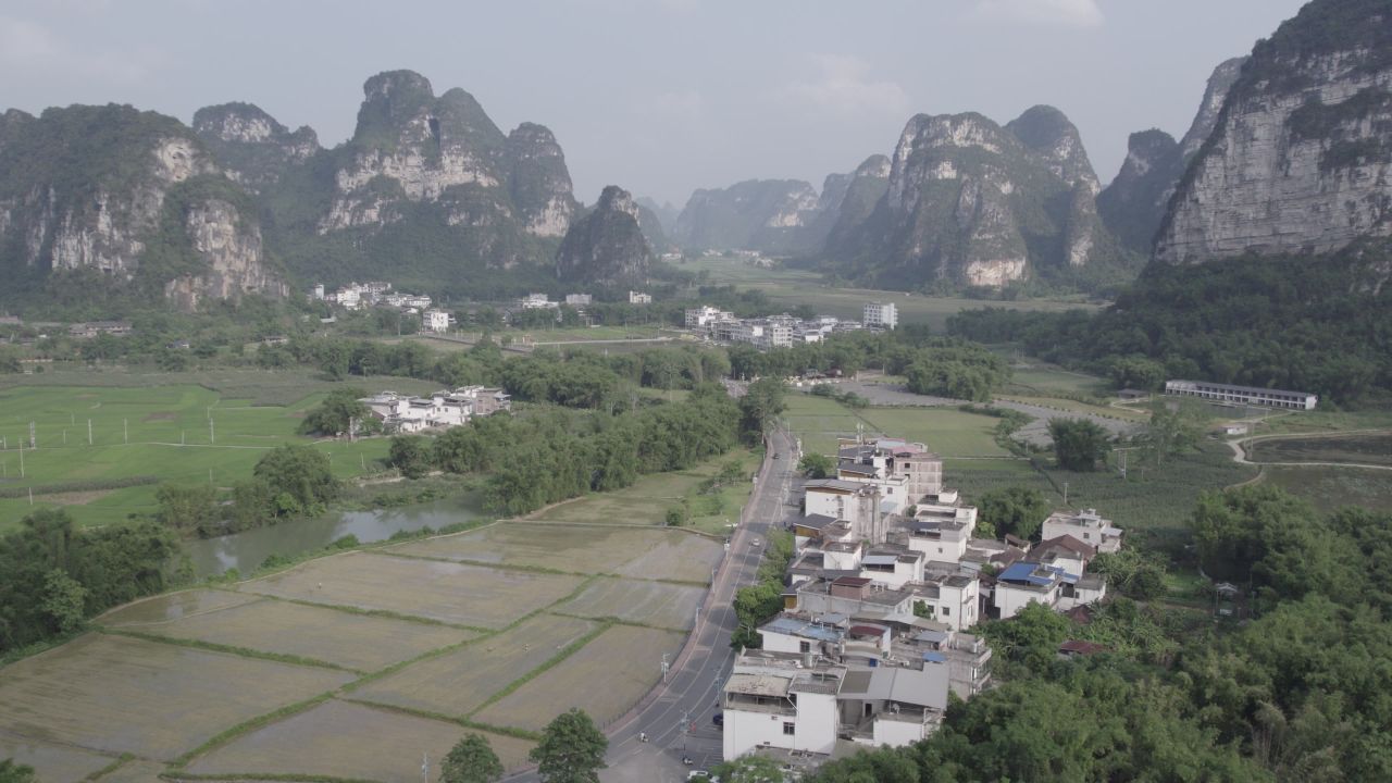 航拍明仕田园，山水航拍 8