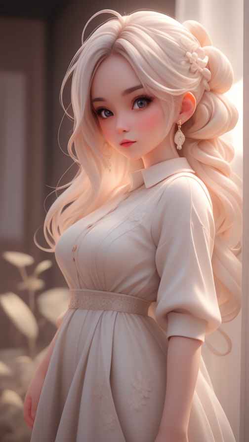粉色女孩治愈系