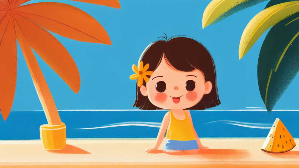 户外插画小暑夏季