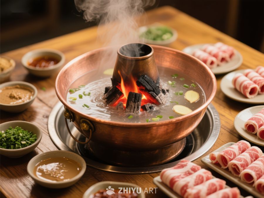 铜锅火锅，热气腾腾的美食盛宴 1191