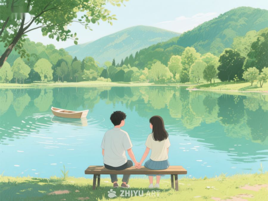 湖畔静坐，共赏美景 287