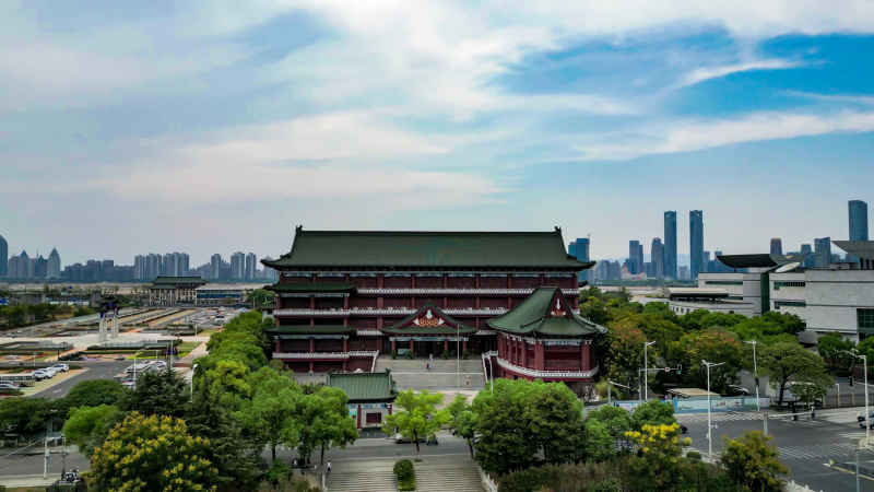 江西南昌城市风光航拍摄影图