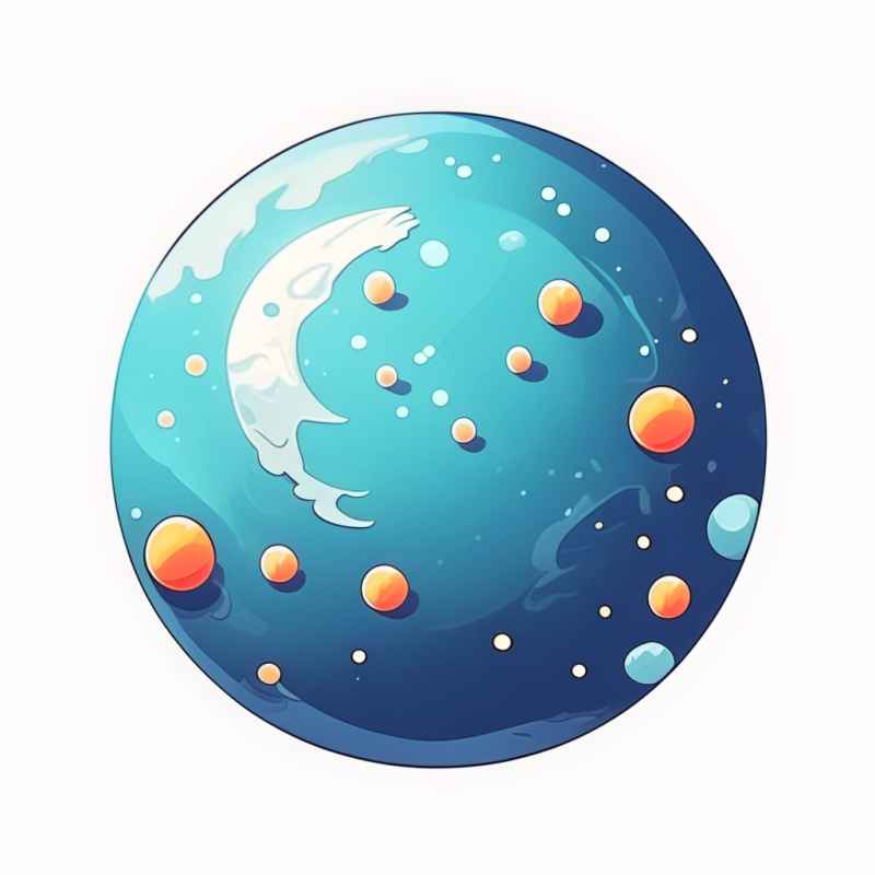 可爱动漫圆形星球 6