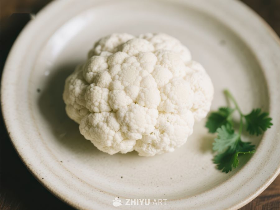 盘中新鲜花椰菜配香菜 219