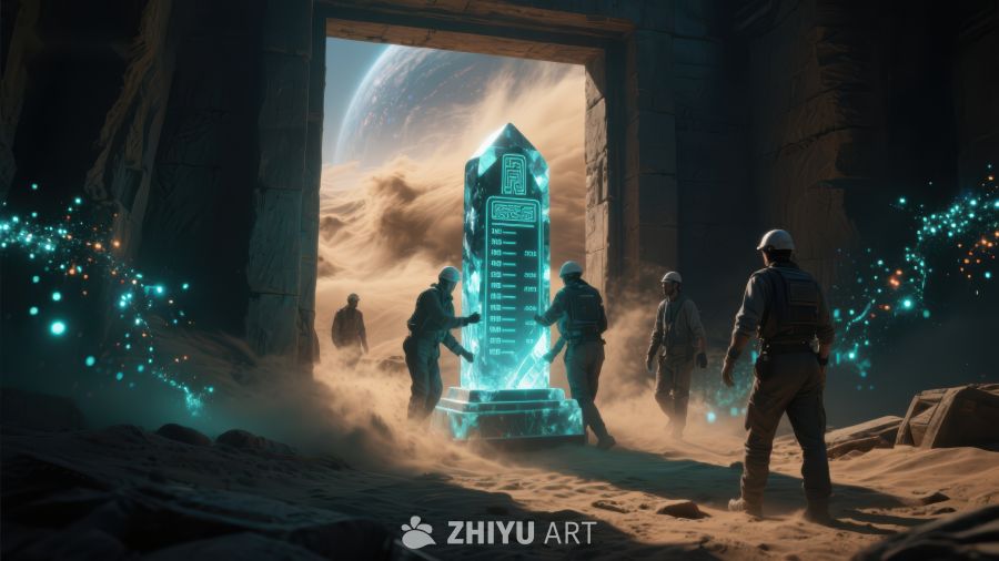 探险队发现神秘发光石碑 549