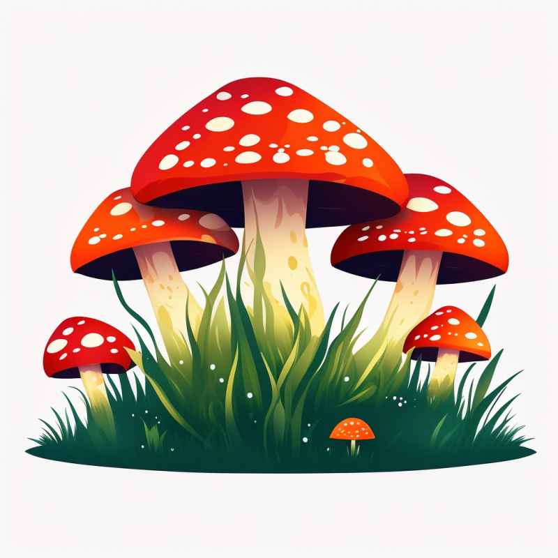 蘑菇符号彩色卡通风格图标设计 3