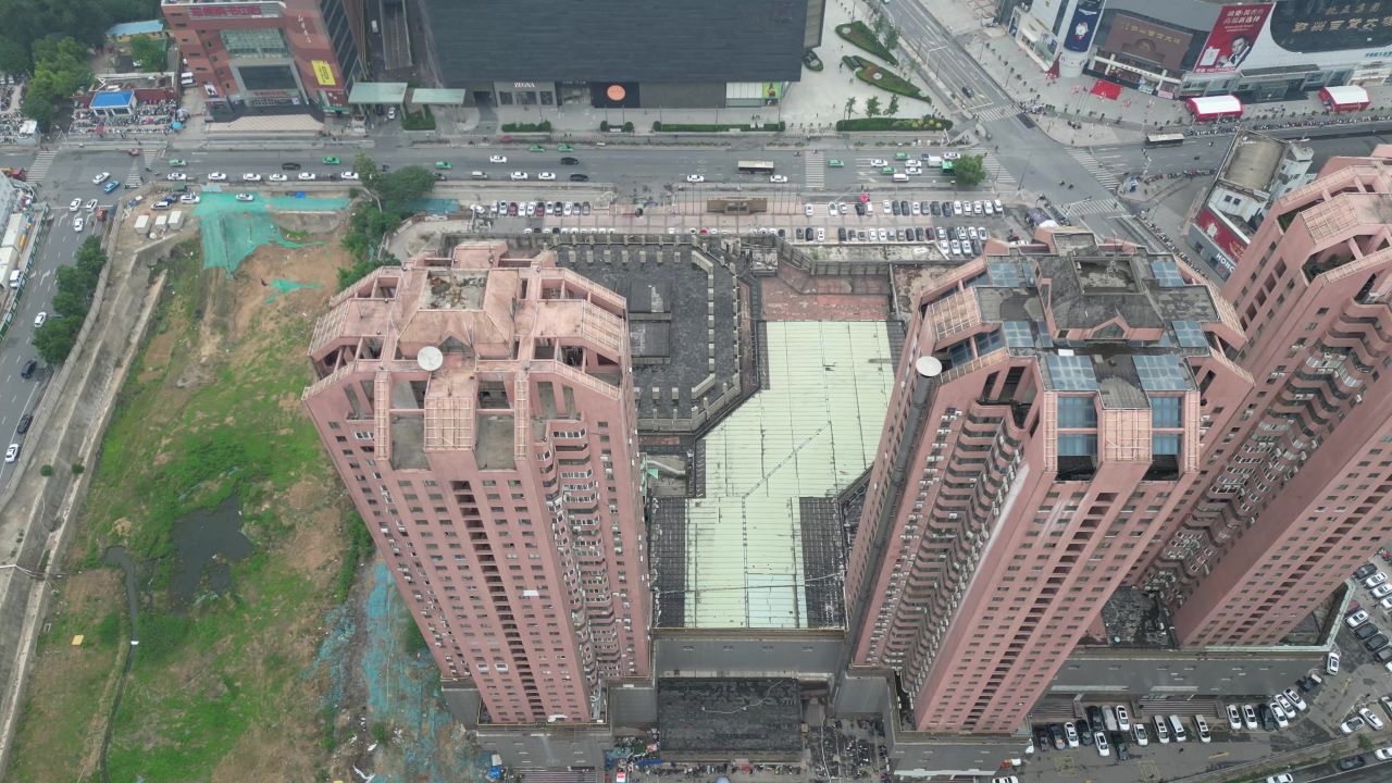 河南郑州城市风光地标建筑航拍 