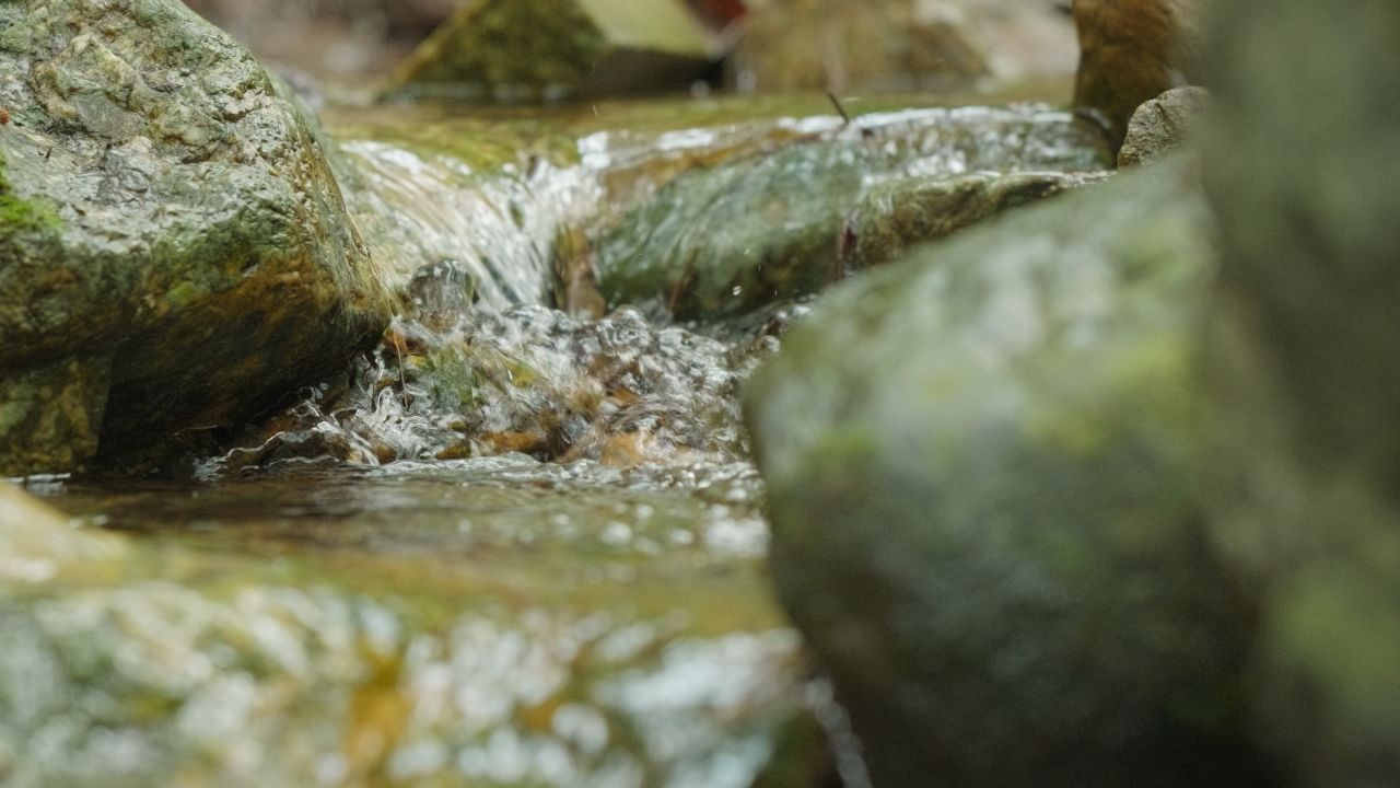 清澈山泉水温泉矿泉水小溪山涧 49