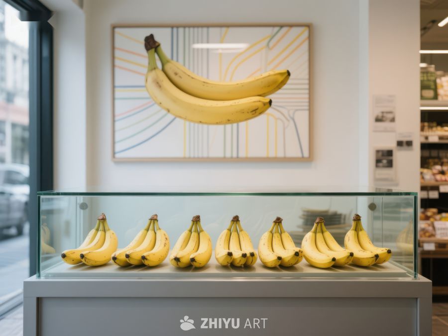 展示柜中的香蕉艺术陈列 717