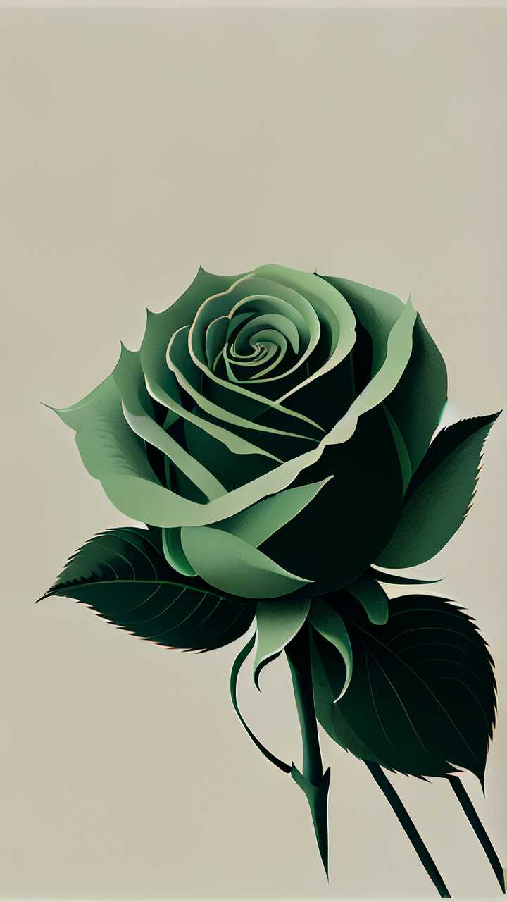 绿色玫瑰花