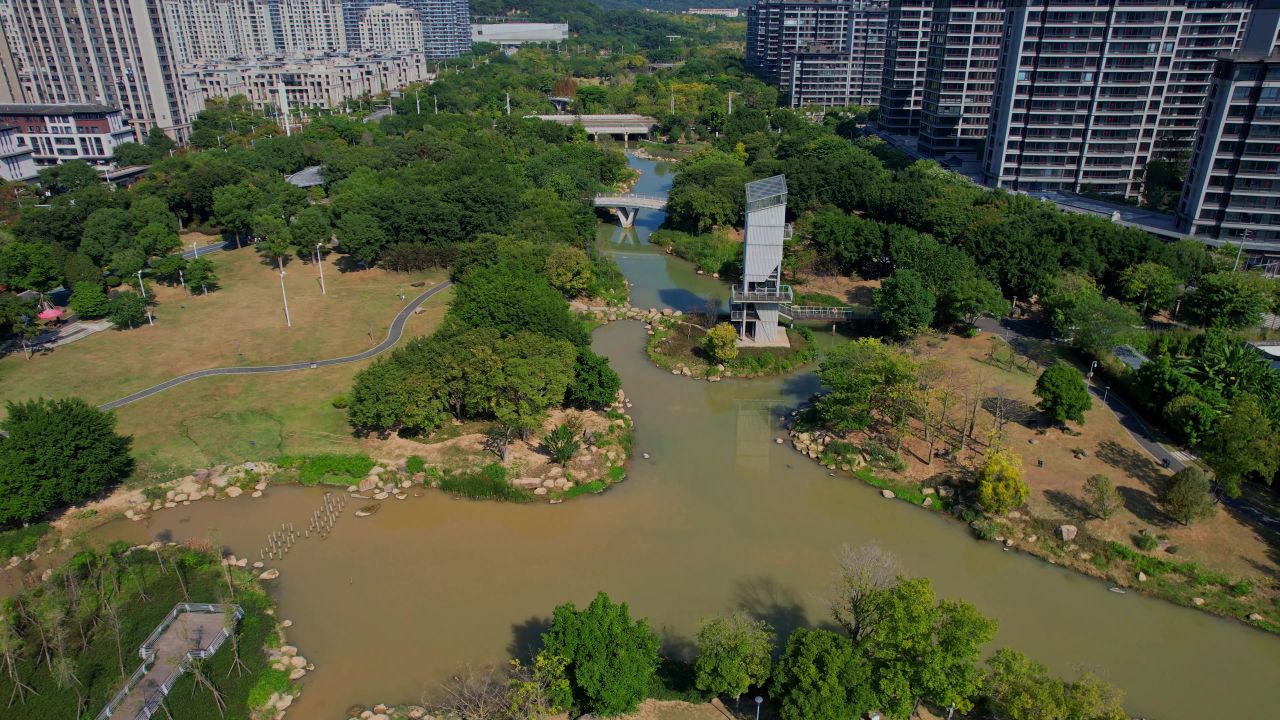 航拍福州鹤林生态公园景观 5