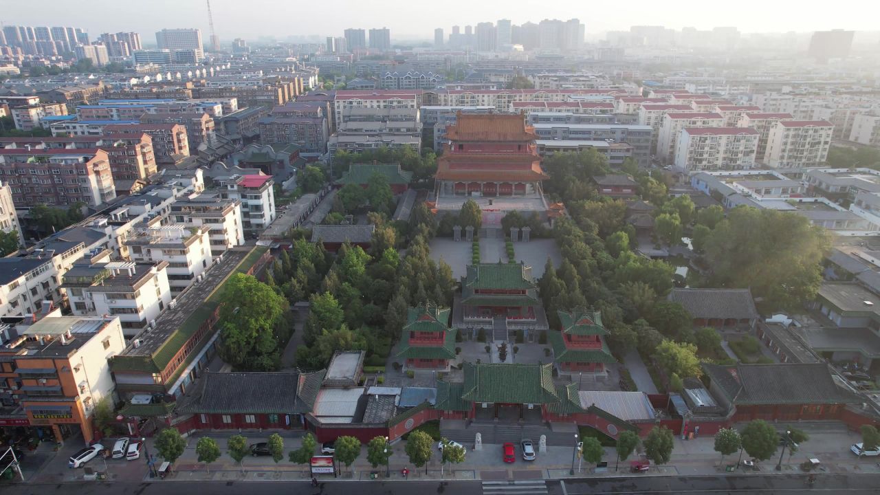 河南许昌城市风光地标建筑航拍 