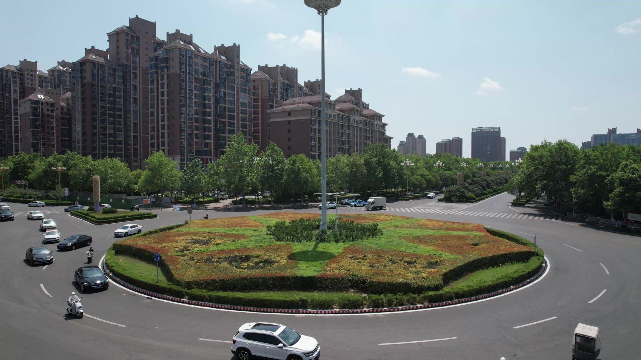 河南许昌城市风光地标建筑航拍 