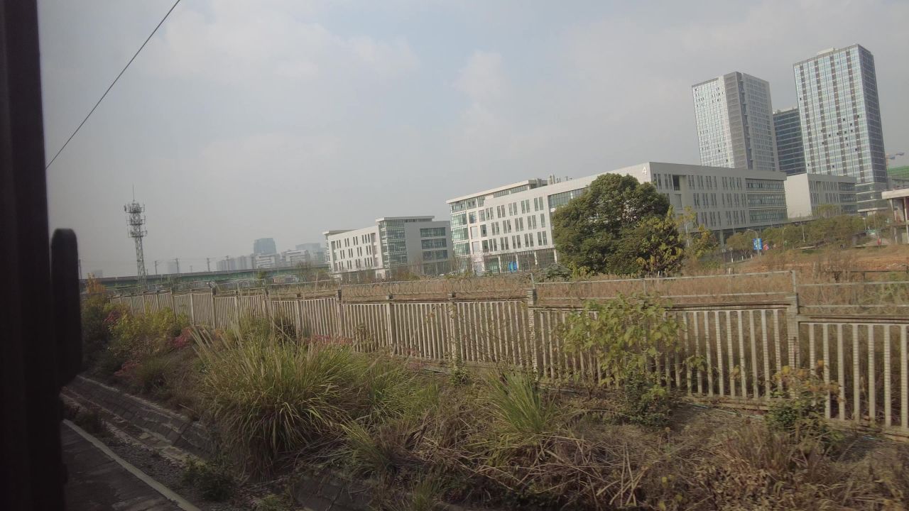 沿途高铁火车窗外风景实拍 