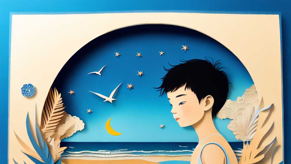 剪纸海报小暑插画海报