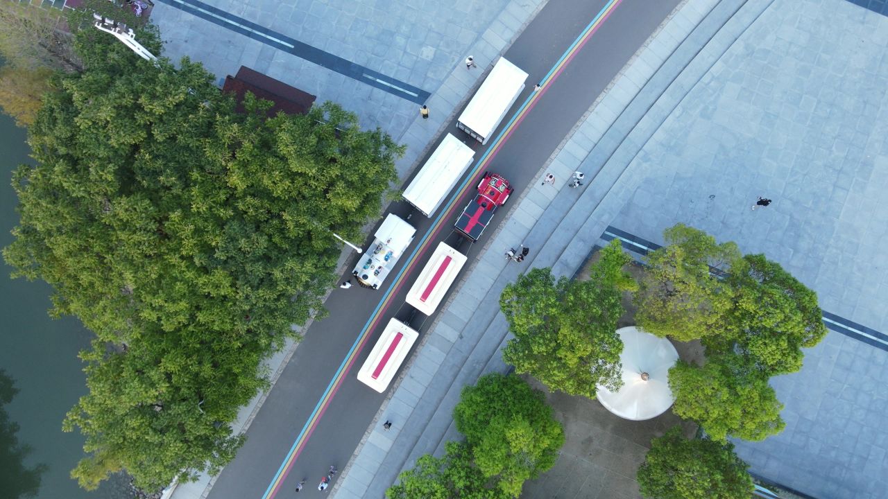 平顶山新城区观光车跟拍