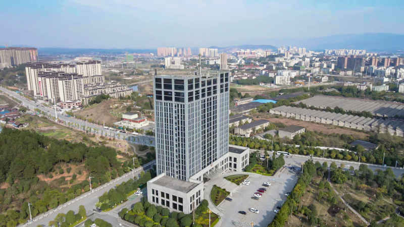 湖南怀化城市风光航拍 