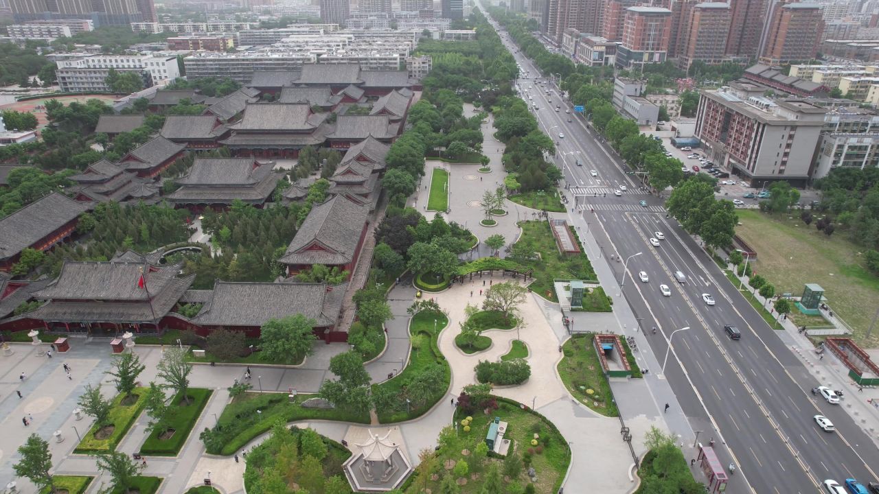 河北邢台开元寺航拍